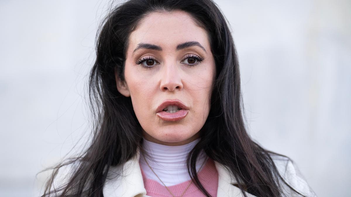 Anna Paulina Luna. Representative Anna Paulina Luna talks with reporters outside the U.S. Capitol on Monday, April 20, 2026. 