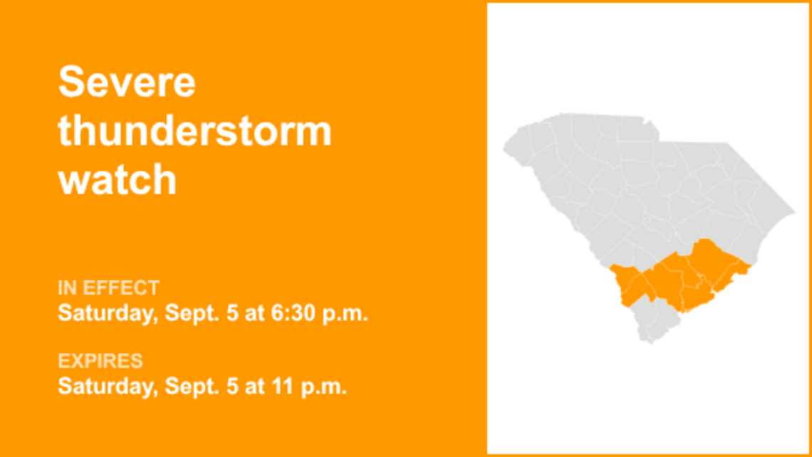 Lowcountry under a severe thunderstorm watch until Saturday night 