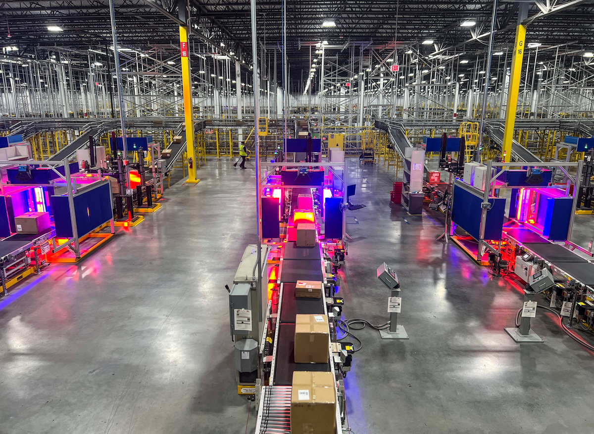 Amazon’s warehouse in Desert Hot Springs, seen in February 2026 shortly after it opened.