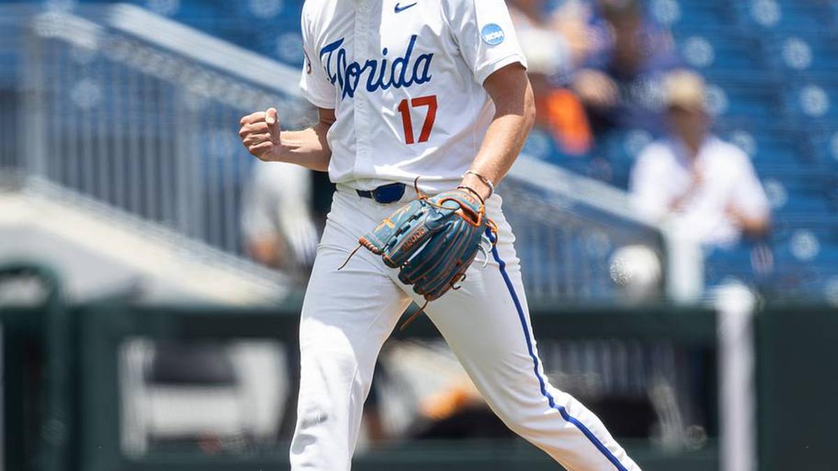 Russell Sandefer threw 5 2/3 shutout innings against Rider. | Kyle Lander / Florida Gators on SI 