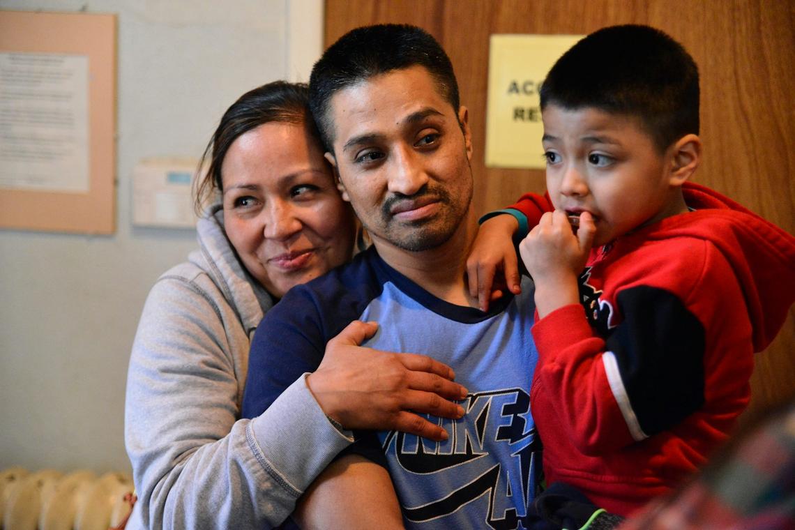  After a 16-month detention, Javier Flores, a father of three, went into sanctuary at Arch Street United Methodist Church in Philadelphia in 2016. He spent nearly a year in sanctuary before his visa request was approved and ICE waived his previous removal orders. Bastiaan Slabbers/NurPhoto via Getty Images 