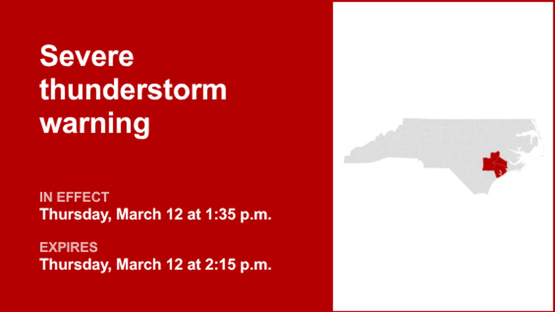 UPDATE: Damaging winds predicted with thunderstorms to hit Dare and Hyde counties Thursday 