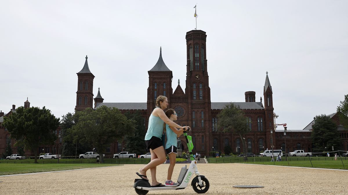 Completed in 1855 and made from Seneca red sandstone, the Smithsonian Institution Building, or "Castle," stands on the National Mall on Aug. 21, 2023, in Washington, D.C. (Chip Somodevilla/Getty Images/TNS)