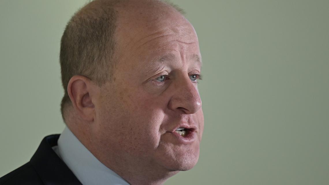 Colorado Gov. Polis speaks during a news conference at the Governor's Residence at Boettcher Mansion on Oct. 22, 2025, in Denver. (Hyoung Chang/The Denver Post/TNS)