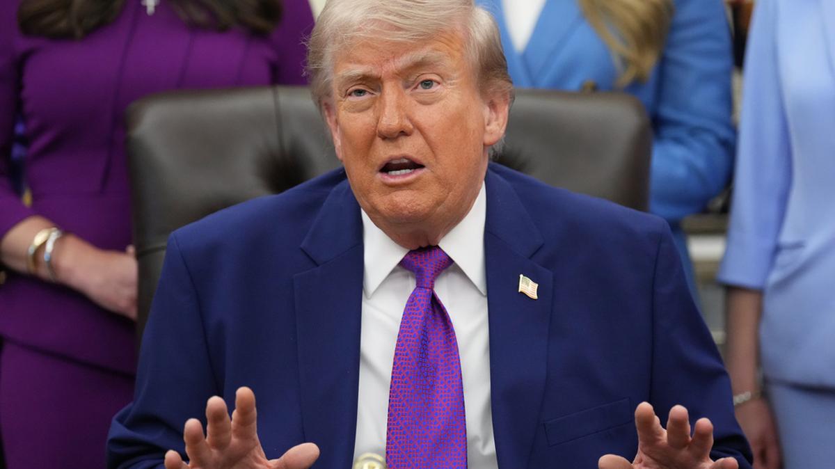 President Donald Trump. President Donald Trump speaks to reporters at an event about maternal healthcare, Monday, May 11, 2026, in the Oval Office of the White House, in Washington. 