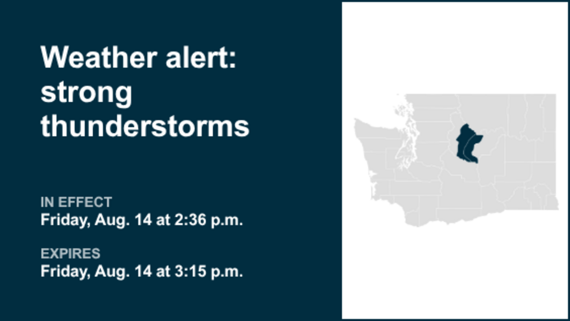 UPDATE: Thunderstorms with marble-sized hail in Waterville Plateau Friday 