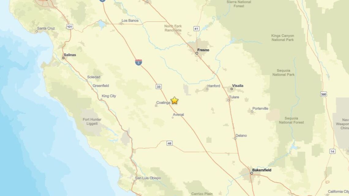 June 2: Earthquake of 2.6 magnitude recorded close to Huron, CA 
