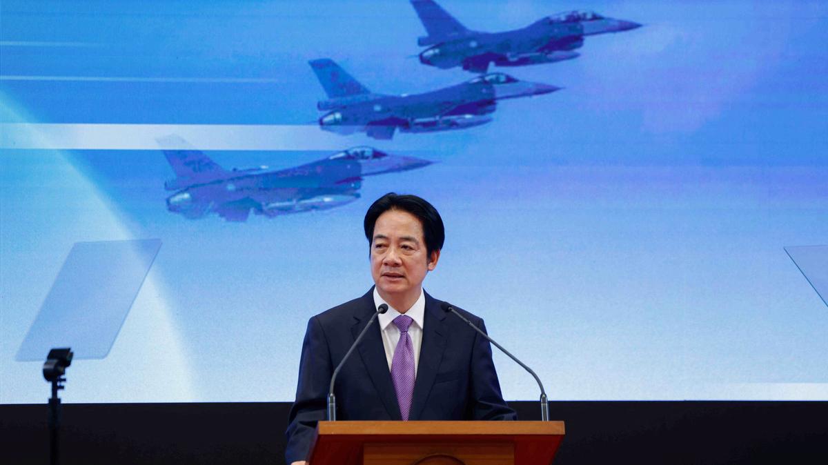 Taiwan President Lai Ching-te speaks at a news conference on the second anniversary of his taking office, at the presidential building in Taipei, Taiwan May 20, 2026. REUTERS/Ann Wang