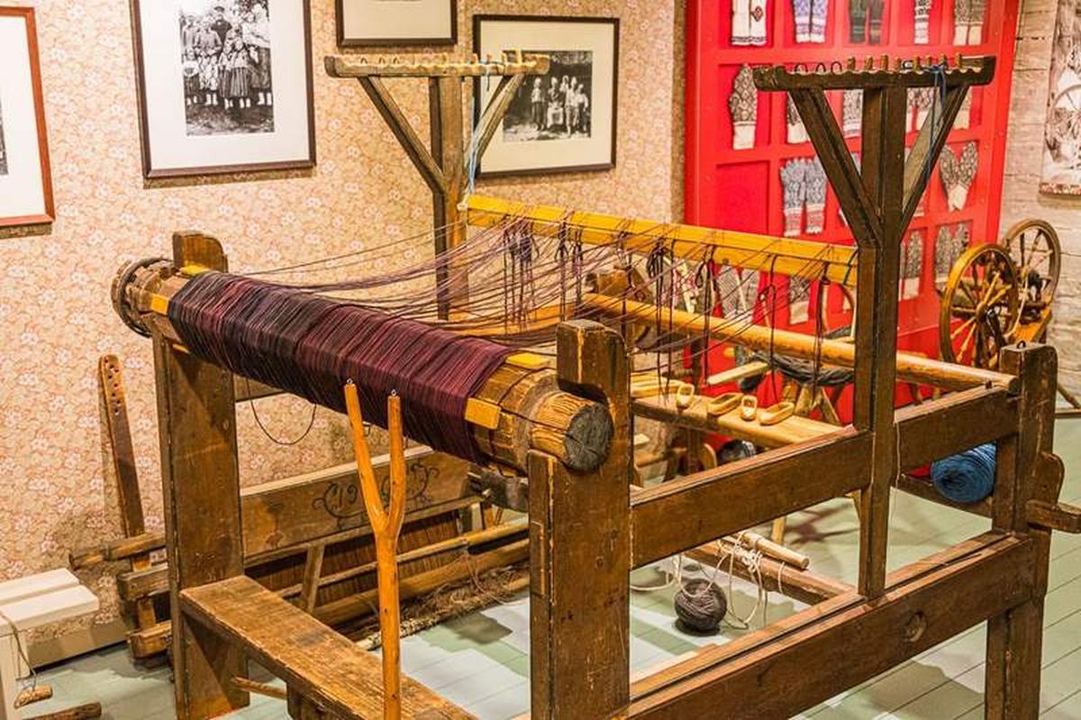  An Example of a Typical Kihnu Loom Used for Weaving the Colorful Traditional Fabrics. Photo credit: Simon Lock/MyEclecticImages 