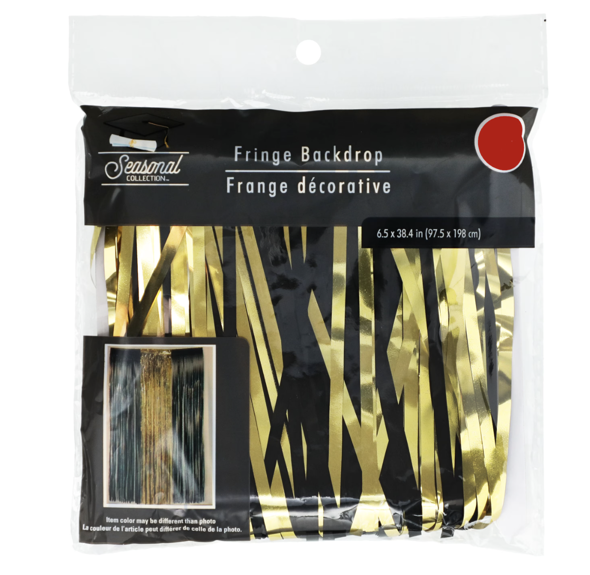 Gold and black Metallic FringeCourtesy of Dollar Tree