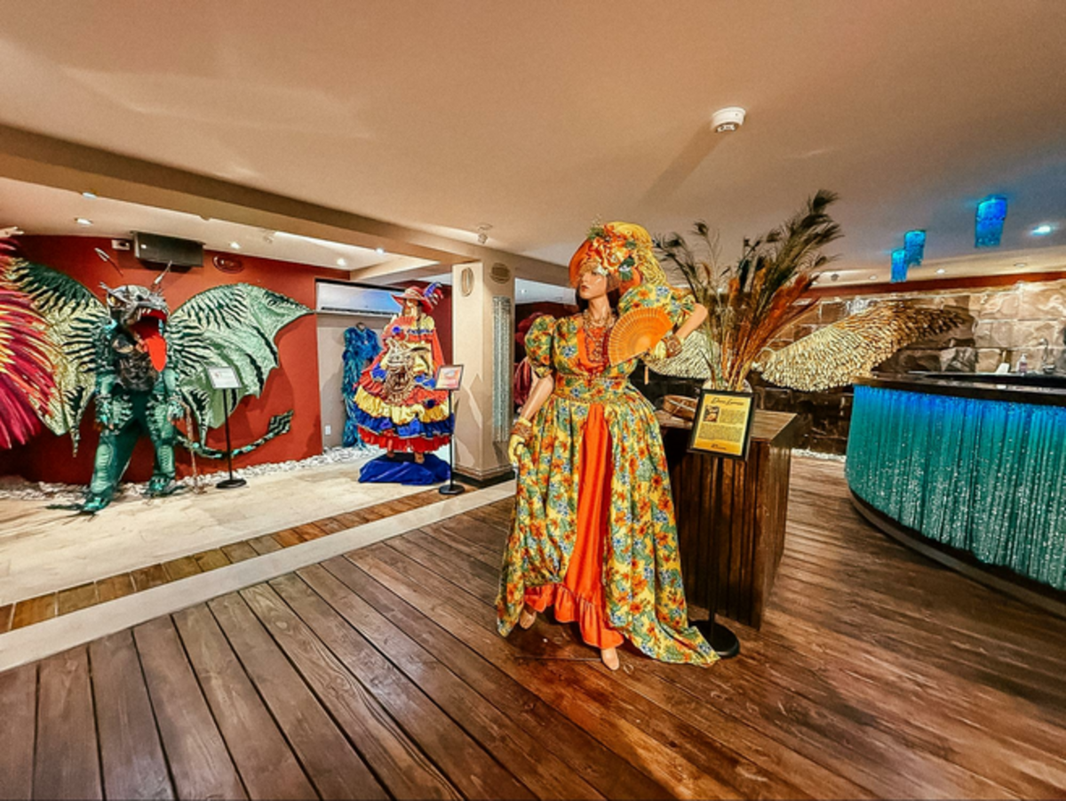 Carnival costume at the We Culture Museum. Photo credit: Jill Robbins