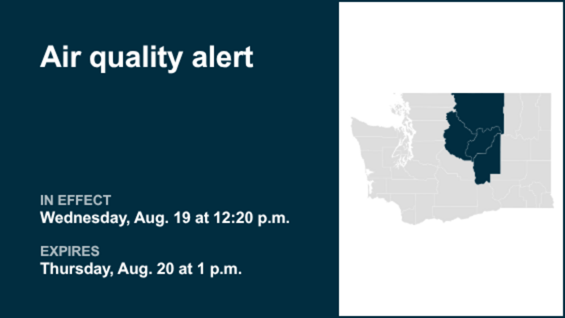 UPDATE: Air quality alert affecting Central Washington Thursday 