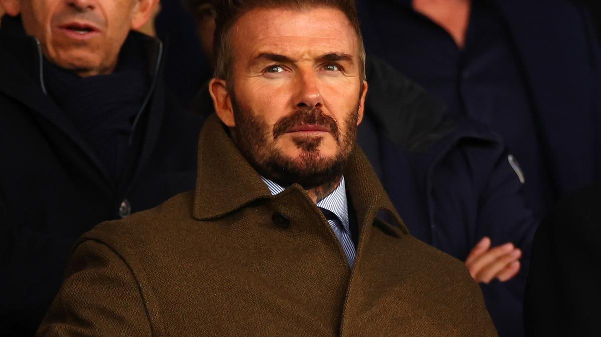 PARIS, FRANCE - MARCH 05: David Beckham looks on during the UEFA Champions League 2024/25 UEFA Champions League 2024/25 Round of 16 first leg match between Paris Saint-Germain and Liverpool FC at Parc des Princes on March 05, 2025 in Paris, France. (Photo by Chris Brunskill/Fantasista/Getty Images)