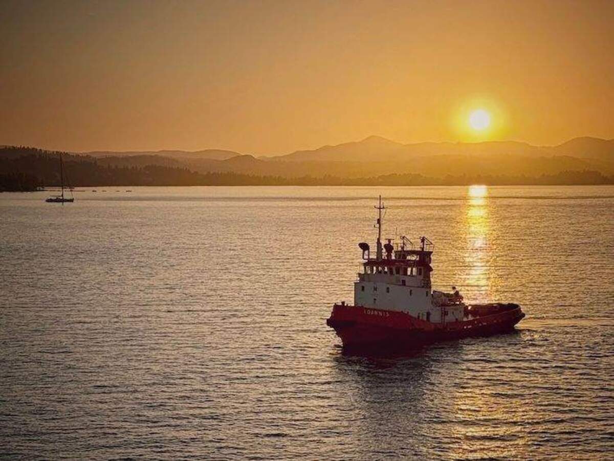  As the sun dipped below the horizon and a tugboat guided us out to sea, we watched Corfu fade into the distance. It's moments like these, watching the world slow down from the deck, that stay with you long after the trip ends. Photo credit: Sharon Kurtz 