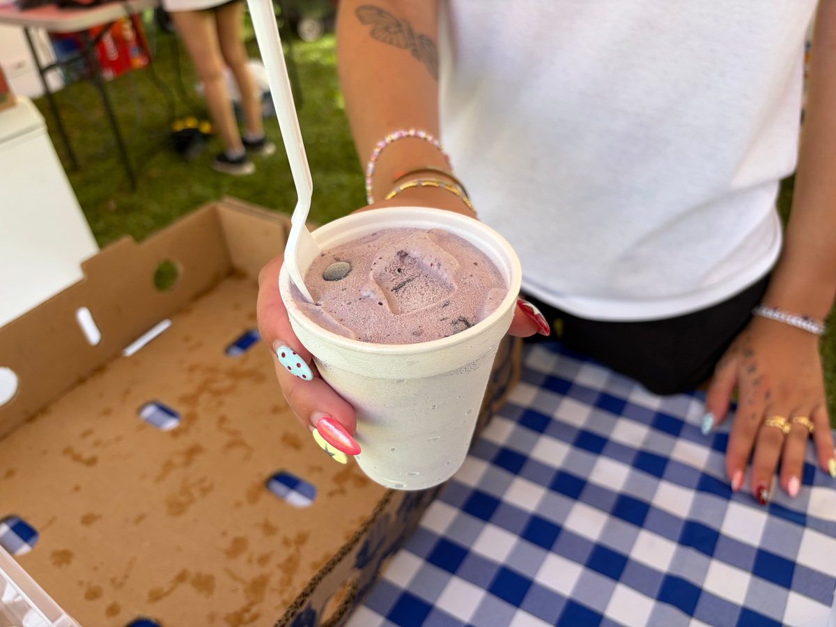 Blueberry ice-cream was one of many blueberry-inspired treats available at the 2026 N.C. Blueberry Festival in Burgaw on June 20.