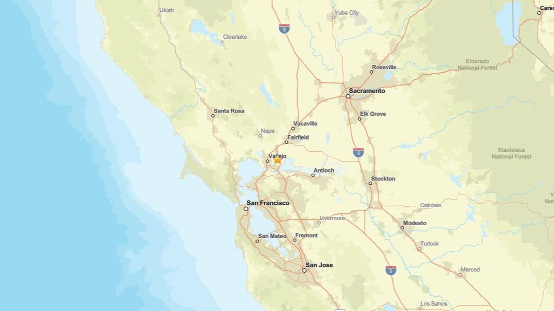 2.2 magnitude earthquake registered close to Vallejo, CA on April 10 