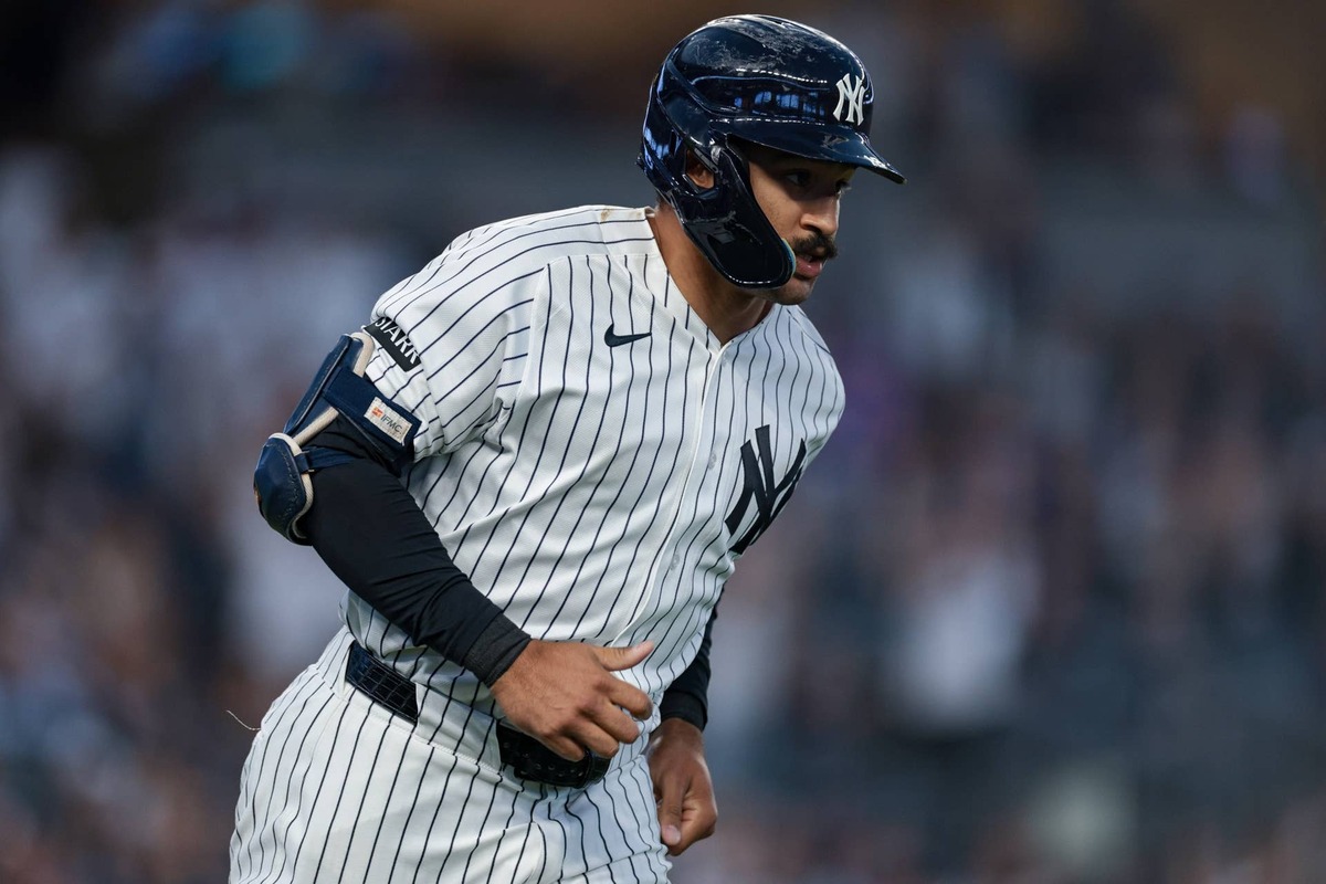  New York Yankees center fielder Trent Grisham (12) Vincent Carchietta-Imagn Images