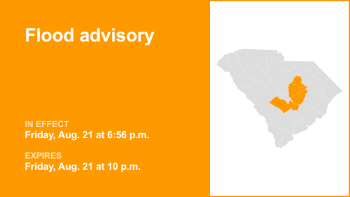 UPDATE: Flood advisory affecting Clarendon County Friday night due to intense rain 