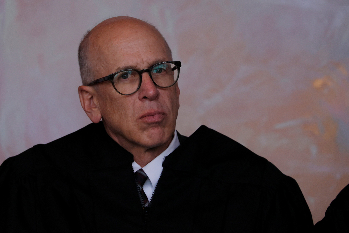 FILE PHOTO: U.S. District Court Judge Leo Sorokin attends an investiture ceremony at the federal courthouse in Boston, Massachusetts, U.S., September 17, 2025.   REUTERS/Brian Snyder/File Photo