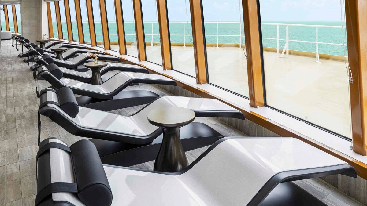 The updated Thermal Suite in the spa on Norwegian Jade and Norwegian Gem cruise ships. 