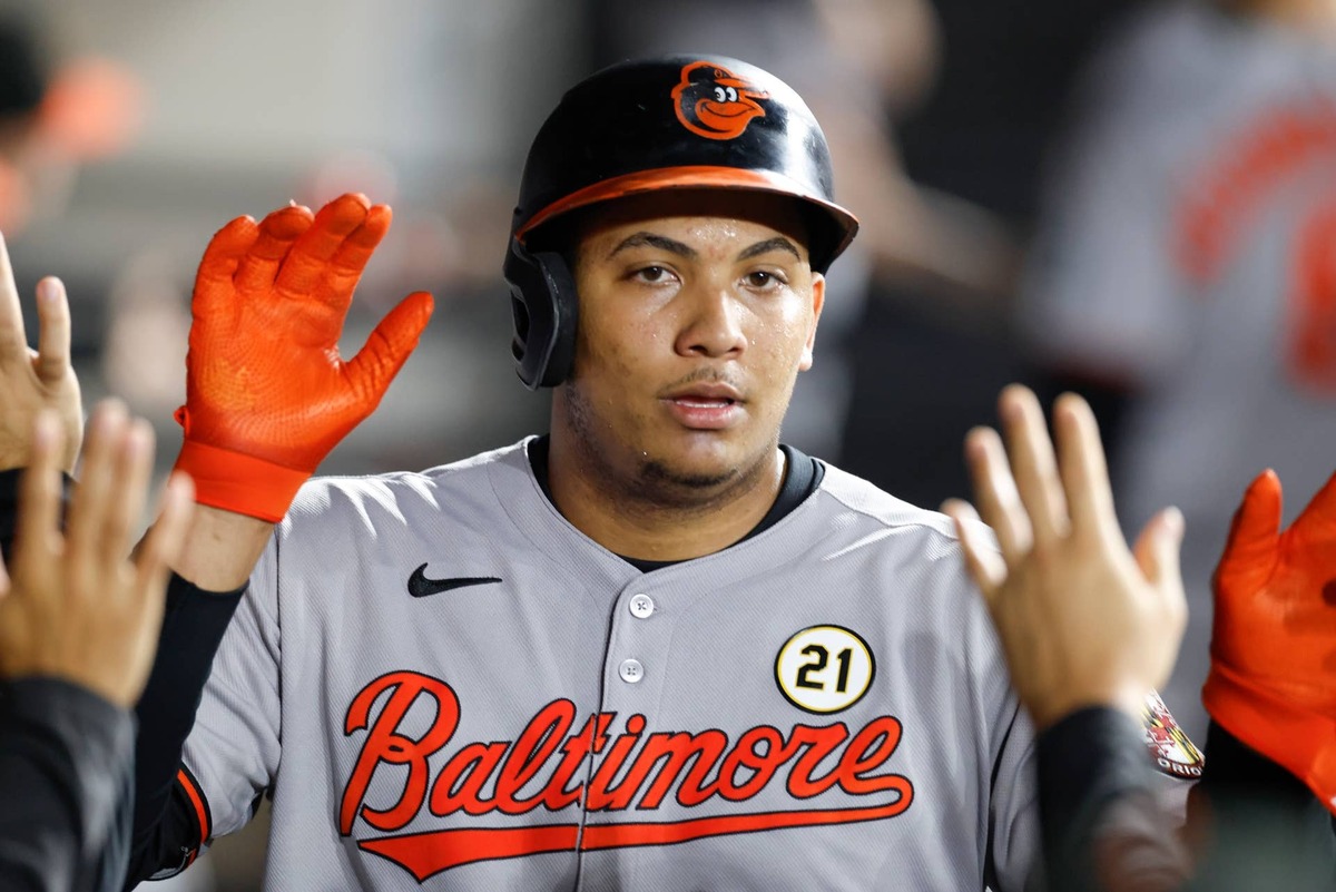  Baltimore Orioles catcher Samuel Basallo (29) © Kamil Krzaczynski-Imagn Images