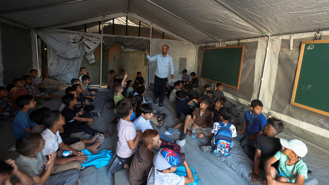 Gaza students return to in-person schooling for first time in three years 