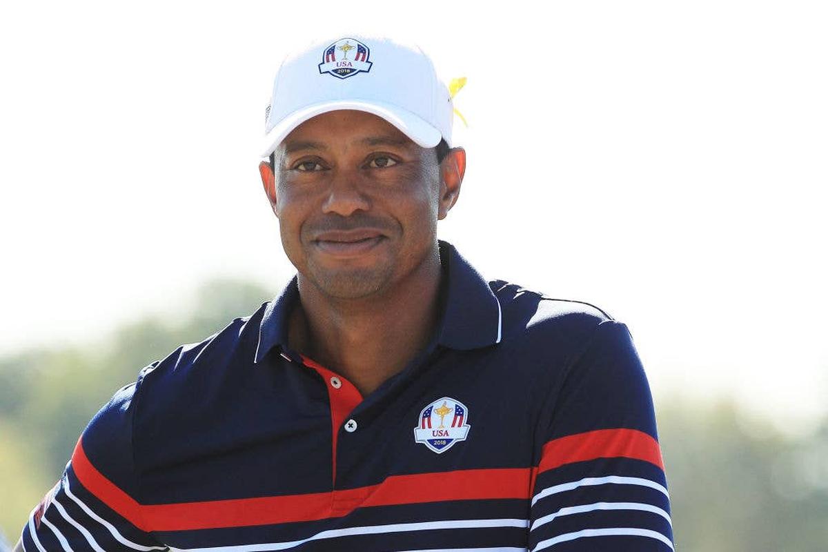  PARIS, FRANCE - SEPTEMBER 27: Tiger Woods of the United States during practice prior to the 2018 Ryder Cup at Le Golf National on September 27, 2018 in Paris, France. (Photo by Mike Ehrmann/Getty Images) 