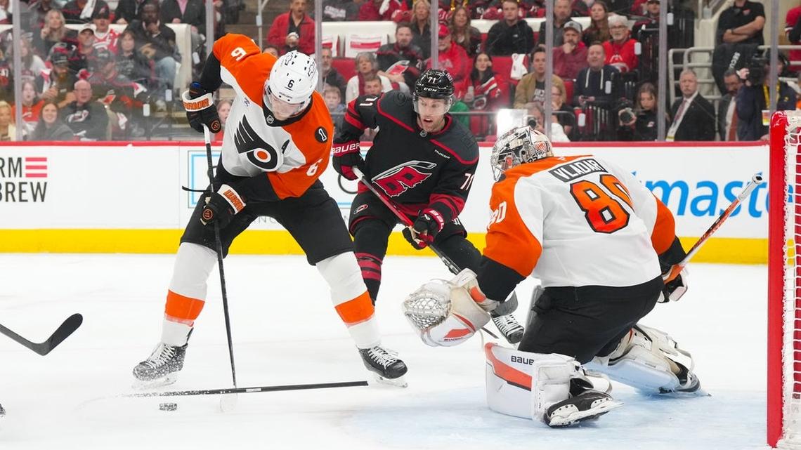 Taylor Hall's overtime strike propels Hurricanes past Flyers  