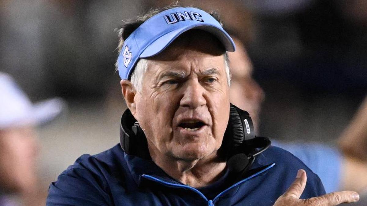  Oct 17, 2025; Berkeley, California, USA; North Carolina Tar Heels head coach Bill Belichick reacts against the California Golden Bears in the first quarter at California Memorial Stadium. Mandatory Credit: Eakin Howard-Imagn Images | Eakin Howard-Imagn Images 