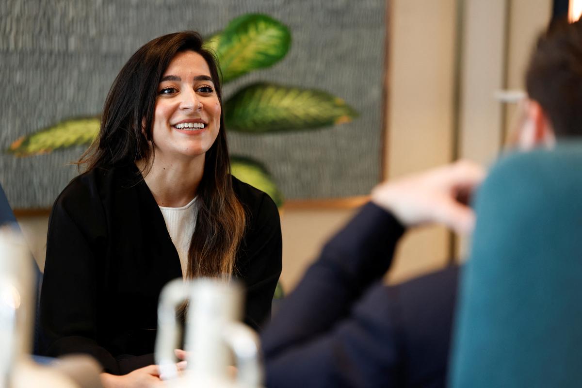 Dubai-based food-tech entrepreneur Sara Amini speaks during an interview in Riyadh, Saudi Arabia, May 19, 2026. REUTERS/Hamad I Mohammed