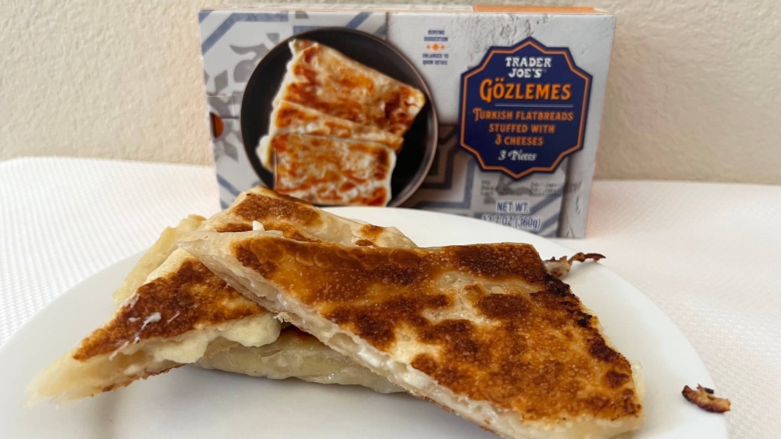 I Tried Trader Joe's New Turkish Cheese-Stuffed Flatbread and Immediately Went Back for More 