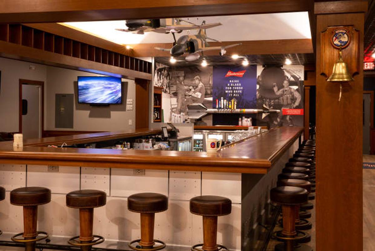 All aspects of American Dunes honors those who have served, including the CAVU Fighter Squadron Bar, which features military memorabilia.
