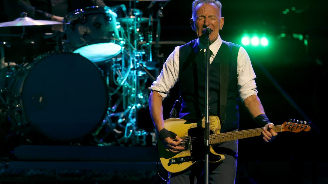 Bruce Springsteen performs with the E Street Band  during their Land of Hope and Dreams tour at the Chase Center in San Francisco, Calif., on Monday, April 13, 2026. (Jane Tyska/Bay Area News Group)