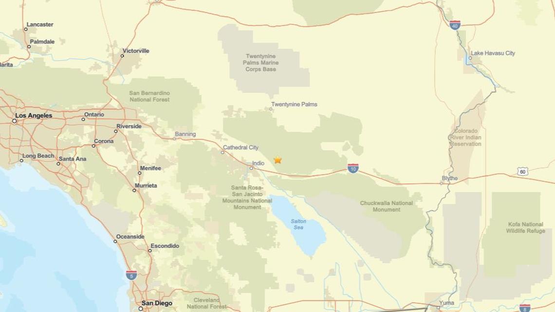 Update: Feb. 11 - 2.5 magnitude earthquake registered close to Coachella, CA 