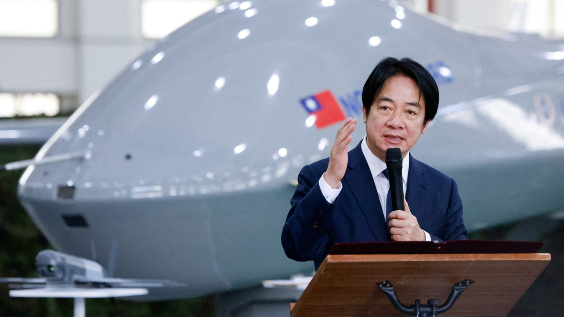 Taiwan president pushes $6.6 billion military drone bill ahead of crucial vote 