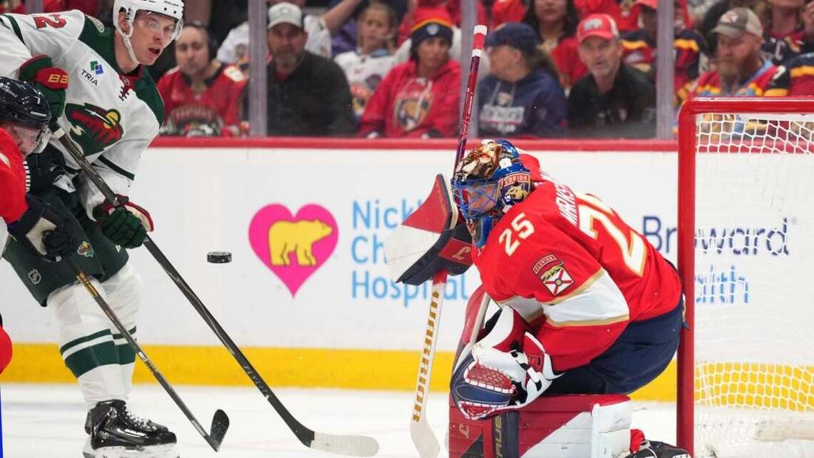 Kirill Kaprizov nets hat trick as Wild hand Panthers rare loss 