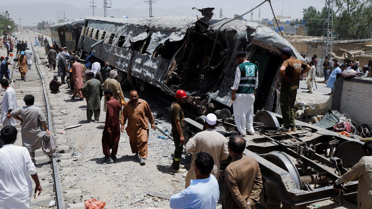 Railway staff work at the site, after a blast near a railway track in Quetta, Pakistan May 24, 2026. REUTERS/Naseer Ahmed