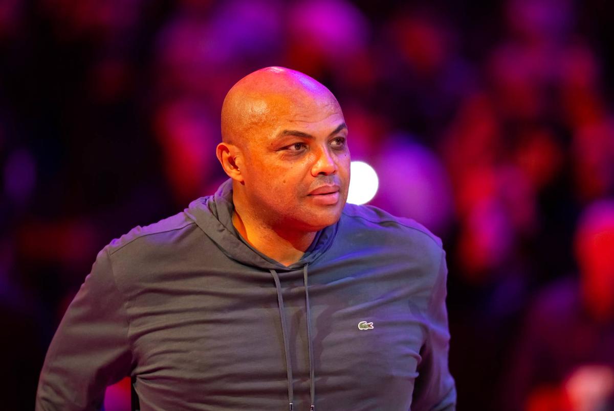  Phoenix Suns former player Charles Barkley in attendance at Footprint Center. 