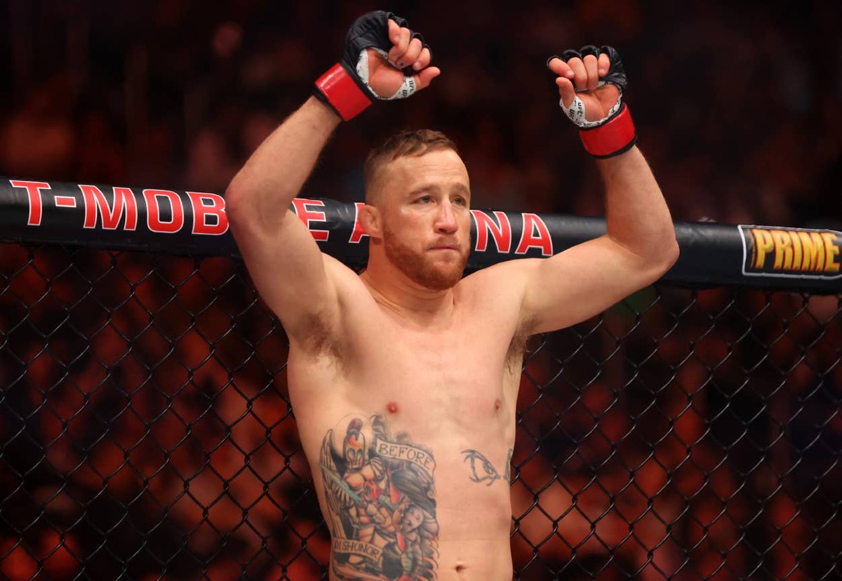  Justin Gaethje.  Mark J. Rebilas-USA TODAY Sports