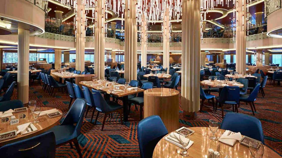  Carnival's main dining rooms feature a mix of smaller and larger tables. 