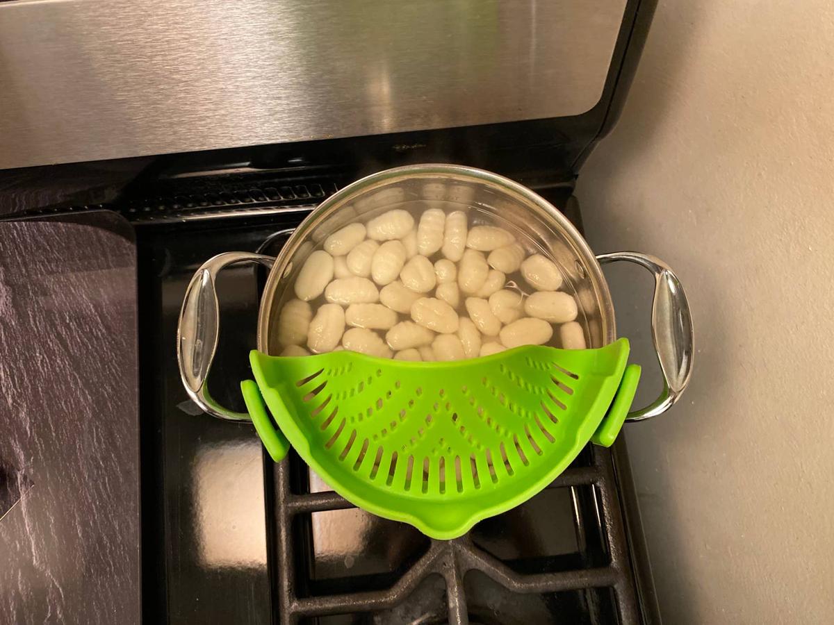  I used my clip-on strainer when making gnocchi tonight.