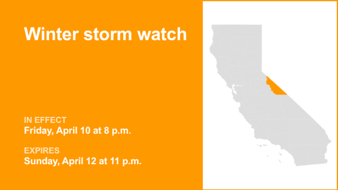 Winter storm watch in place for Mono County from Friday to Sunday 