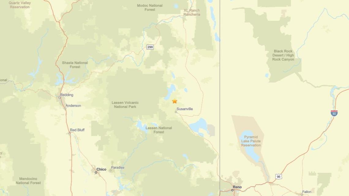 Seismic activity on May 10: Earthquake close to Susanville, CA recorded - magnitude 2.0 