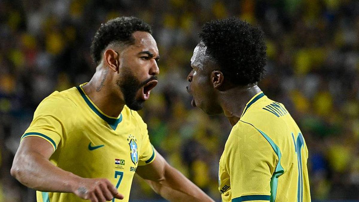  Matheus Cunha (left) and Vinicius Jr will lead Brazil's attack this summer. | Miguel J Rodriguez Carrillo/AFP/Getty Images 