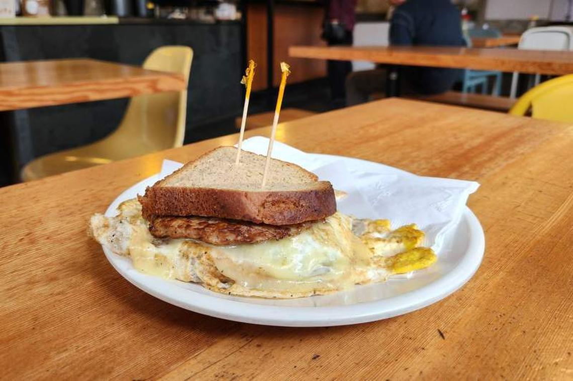  Fuel up for adventure with a hearty breakfast sandwich and espresso. Photo credit: June Russell-Chamberlin 