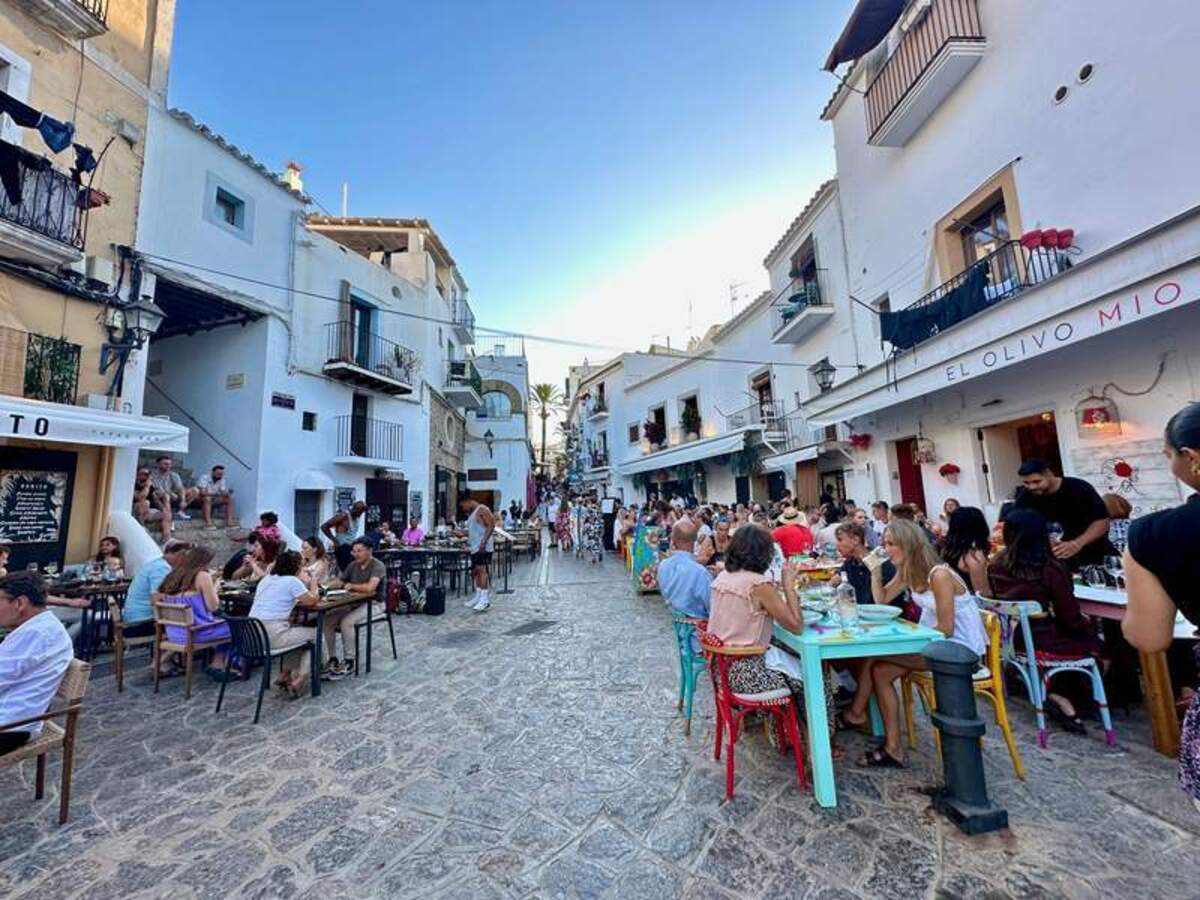  The lovely cafe and shop-lined streets inside the castle walls of Ibiza are fun to explore. Photo credit: Margot Black 