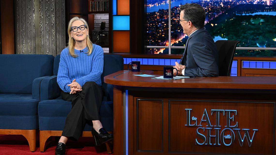 Meryl Streep Nods to ‘The Devil Wears Prada' in Custom Cerulean Blue Sweater 
