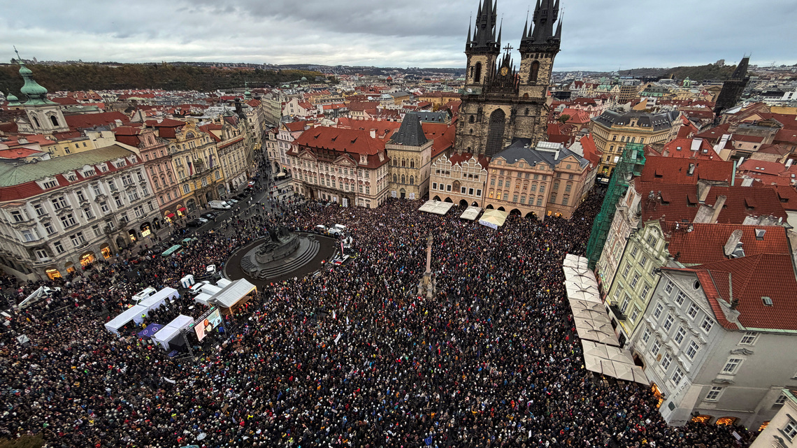 Thousands protest Czech government's public media overhaul after rushed vote 