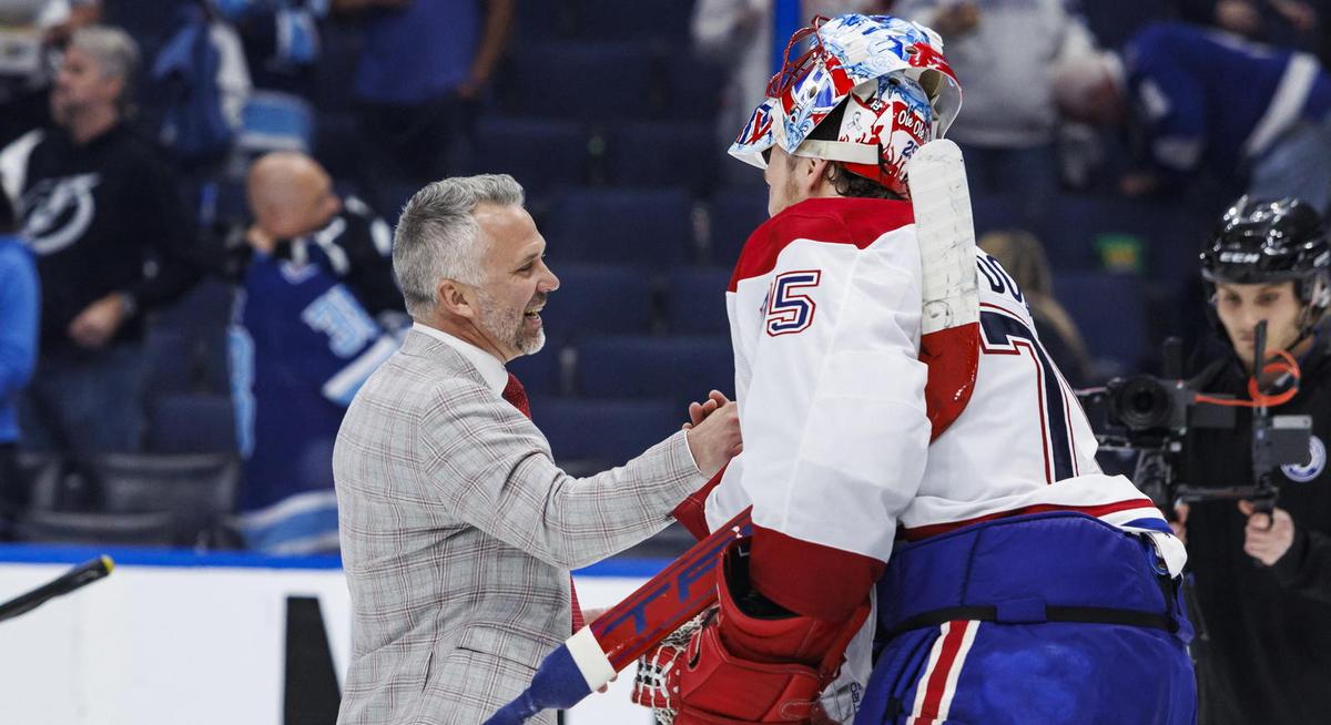  Martin St-Louis and Jakub Dobes (Morgan Tencza-Imagn Images) 