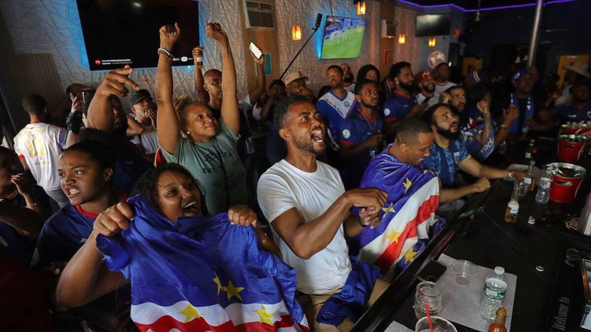  Cabo Verdean fans across the U.S., like these ones in New Bedford, Mass., rejoiced as their team came away with an unlikely result against Spain. | PETER PEREIRA/The Standard-Times / USA TODAY NETWORK via Imagn Images 